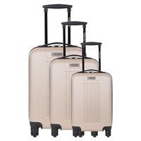 travel one utrera set of 3 suitcases beige