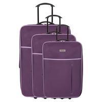 Travel One Mouth Set of 3 Suitcases, Violet