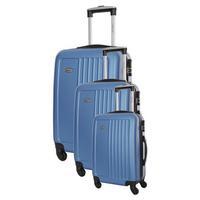 travel one seaside set of 3 suitcases blue