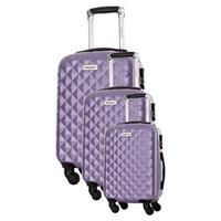 travel one edison set of 3 suitcases violet