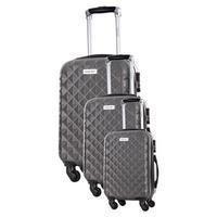 travel one edison set of 3 suitcases grey