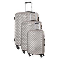 travel one edison set of 3 suitcases beige