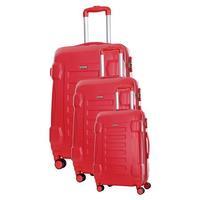 Travel One Linden Set of 3 Suitcases, Red