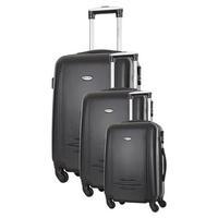 Travel One Burlin Set of 3 Suitcases, Black