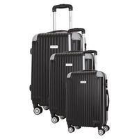 travel one tecapa set of 3 suitcases black