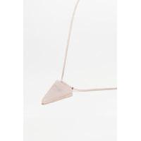 triangle rose quartz pendant necklace rose