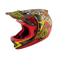 troy lee designs d3 carbon mips red helmet