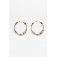 Triple Twist Hoop Earrings, GOLD