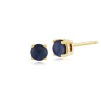 Triplet Opal Round Stud Earrings In 9ct Yellow Gold 3.50mm Claw Set