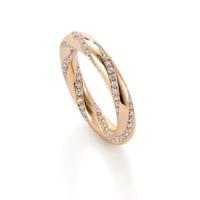 trio rose gold diamond ring