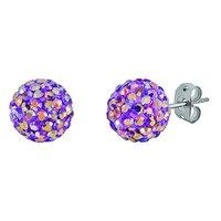 tresor paris purple iridescent 10mm earrings