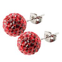 Tresor Paris Earrings 10mm Red Crystal