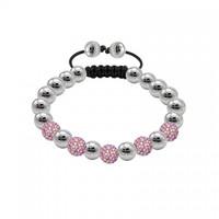 Tresor Paris Bracelet 8mm Blush Pink Crystal