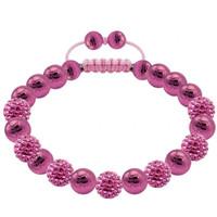 Tresor Paris Bracelet 8mm Pink Crystal Stainless Steel S
