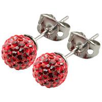 tresor paris earrings 6mm red crystal