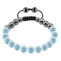 tresor paris bracelet 10mm light blue crystal s