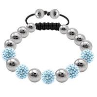 tresor paris bracelet 10mm aqua blue crystal s