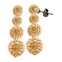 Tresor Paris Earrings 30mm Gold Crystal Drops