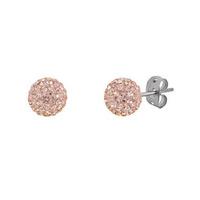 Tresor Paris 8mm Earrings Champagne Gold Crystal Bonbon Titanium