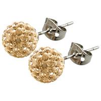 tresor paris earrings 10mm gold crystal