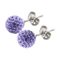 tresor paris earrings 8mm lilac crystal