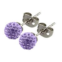 Tresor Paris Earrings 6mm Lilac Crystal