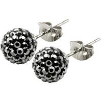 Tresor Paris Earrings 8mm Grey Crystal