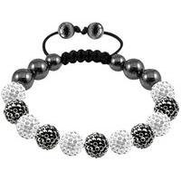 tresor paris bracelet 10mm grey and white crystal s