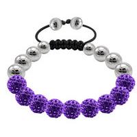 Tresor Paris Bracelet Purple Crystal Steel 10mm S
