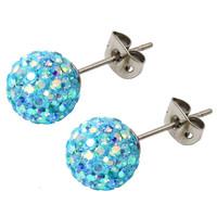 Tresor Paris Earrings Orbite Bleu Clair 6mm