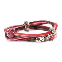 trollbeads bracelet leather redbordeaux 41cm