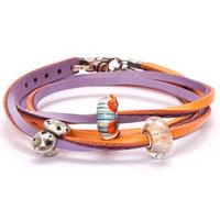 Trollbeads Bracelet Pumpkin Grape Leather