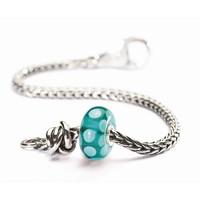 trollbeads bracelet luck joy soft teal silver