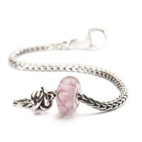 trollbeads bracelet luck joy soft pink silver