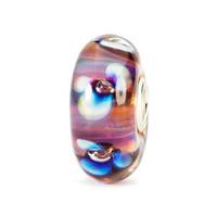 trollbeads bead glass aurora flower