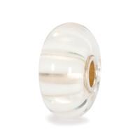 trollbeads bead white stripe glass