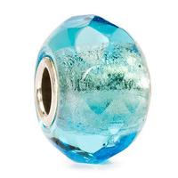 Trollbeads Bead Light Turquoise Prism Silver
