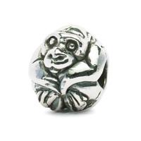 trollbeads bead silver chinese monkey