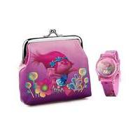 TROLLS LCD WATCH & PURSE SET