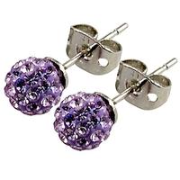 tresor paris placy titanium lilac crystal stud earrings 016002