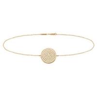 Tresor Paris Rose Gold Plated White Pave Crystal Circle Bracelet 021260