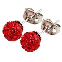 tresor paris saint remy titanium red crystal stud earrings 016003