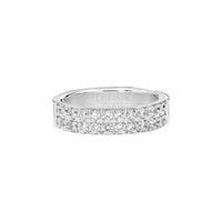 Tresor Paris Stainless Steel 5mm Crystal 2 Row Half Eternity Ring 021991-L