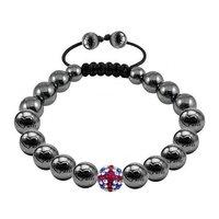 Tresor Paris Gents Union Jack Crystal Bracelet