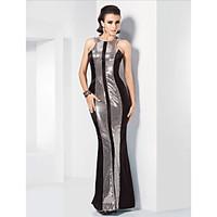 TS Couture Formal Evening Military Ball Dress - Elegant Celebrity Style Sparkle Shine Trumpet / Mermaid Jewel Floor-lengthStretch Satin