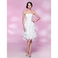 TS Couture Cocktail Party Graduation Wedding Party Dress - Short A-line Princess Strapless Sweetheart Knee-length Chiffon Lace with