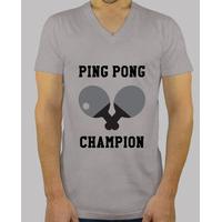 tshirt man table tennis, short sleeve, collar