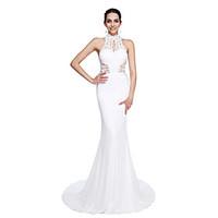 ts couture prom formal evening dress see through beautiful back trumpe ...