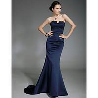 TS Couture Formal Evening Military Ball Dress - Open Back Celebrity Style Trumpet / Mermaid Strapless Sweep / Brush Train Satin with