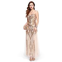 TS Couture Formal Evening Dress - Sparkle Shine A-line Strapless Ankle-length Sequined with Sequins